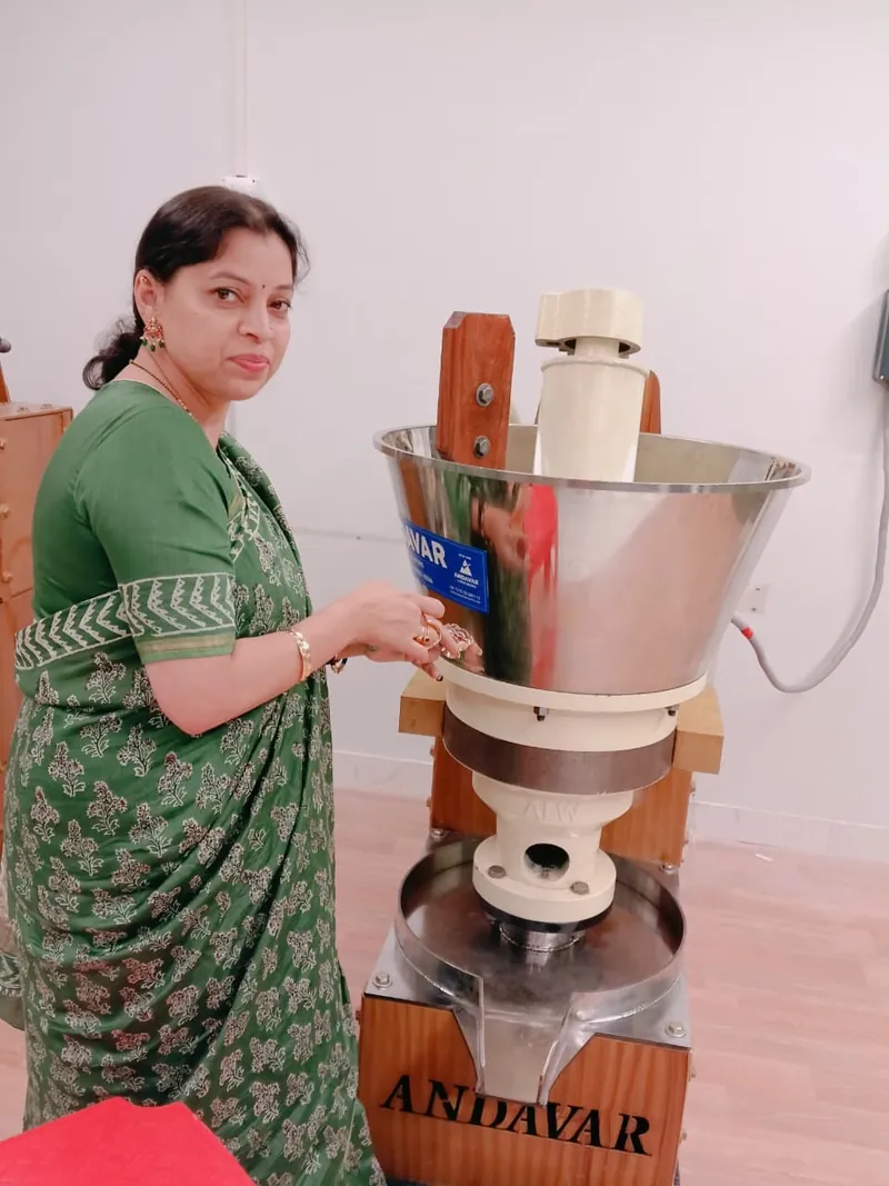 Our wood-pressed oil machine in the Bangalore unit